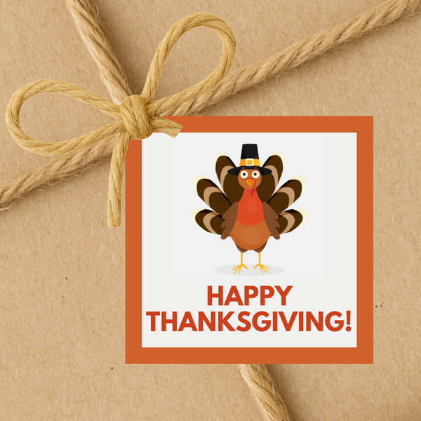 INSTANT DOWNLOAD Happy Thanksgiving Square Gift Tags 2.5x2.5