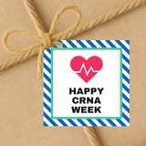 INSTANT DOWNLOAD Happy CRNA Week Square Gift Tags 2.5x.2.5