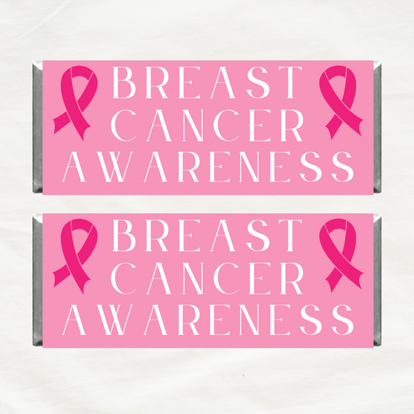 INSTANT DOWNLOAD Breast Cancer Awareness Chocolate Bar Wrappers