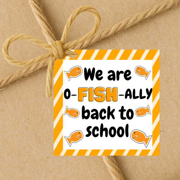 We Are Ofishally Back To School | Back To School Gift Tags | Instant Download | 2.5x2.5