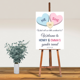 DIGITAL DOWNLOAD ONLY Valentine's Candy Heart Gender Reveal Welcome Sign
