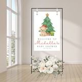 Editable Christmas We Can Bearly Wait Baby Shower Welcome Sign | Christmas Theme | Instant Download | Canva Template | 18x24, 24x36