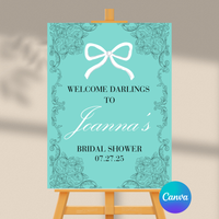Editable Bride & Co Bridal Shower Welcome Sign | Instant Download | 18x24, 24x36 Canva Template