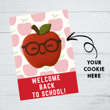 INSTANT DOWNLOAD Welcome Back To School Apple Cookie Cards 3.5x5