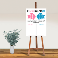 DIGITAL DOWNLOAD ONLY Fish Themed Gender Reveal Party Voting Poster
