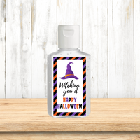 INSTANT DOWNLOAD Witching You A Happy Halloween Hand Sanitizer Labels