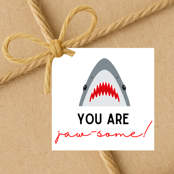 You Are Jaw-Some | Happy Shark Week Gift Tags Printable | Shark Party Favor Tags | Instant Download
