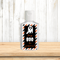INSTANT DOWNLOAD Say Boo To Germs Halloween Hand Sanitizer Labels