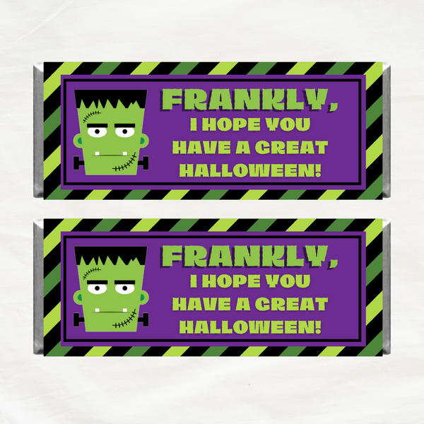 INSTANT DOWNLOAD Frankly, I Hope You Have A Great Halloween Chocolate Wrapper