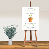 Editable A Little Sprout Is On The Way Baby Shower Welcome Sign | Instant Download | Canva Template | 18x24, 20x30, 24x36