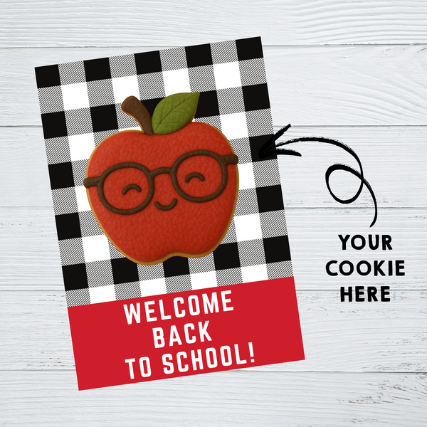 INSTANT DOWNLOAD Welcome Back To School Cookie Cards 3.5x5
