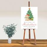 Editable Christmas We Can Bearly Wait Baby Shower Welcome Sign | Christmas Theme | Instant Download | Canva Template | 18x24, 24x36