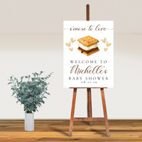Editable S'more To Love Baby Shower Welcome Sign | S'mores Theme | Instant Download | Canva Template | 18x24, 24x36