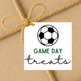INSTANT DOWNLOAD Soccer Game Day Treats Square Gift Tags 2.5x2.5