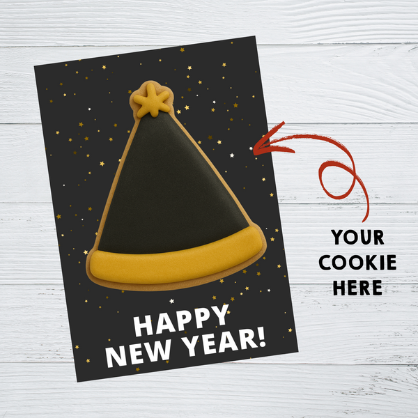INSTANT DOWNLOAD Happy New Year Cookie Cards 3.5x5