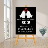 Editable She Found Her Boo Bridal Shower Welcome Sign | Halloween Theme | Instant Download | Canva Template | 18x24, 24x36