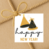 INSTANT DOWNLOAD Happy New Year Square Gift Tags 2.5x2.5