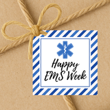 INSTANT DOWNLOAD Happy EMS Week Square Gift Tags 2.5x2.5