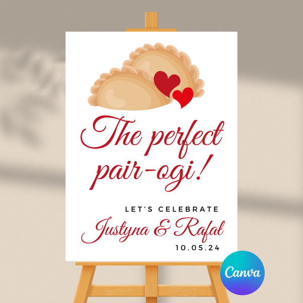DIGITAL DOWNLOAD ONLY The Perfect Pair-ogi Engagement Bridal Shower Wedding Welcome Sign