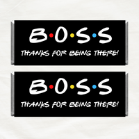 INSTANT DOWNLOAD Friends Themed Boss Chocolate Bar Wrappers