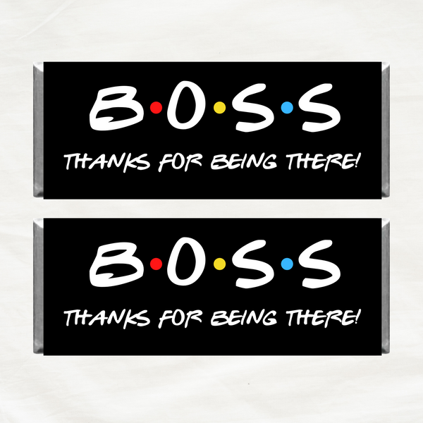 INSTANT DOWNLOAD Friends Themed Boss Chocolate Bar Wrappers