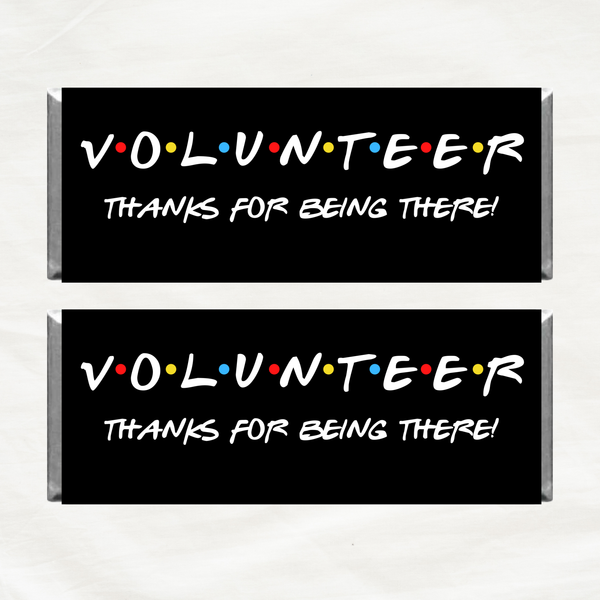 INSTANT DOWNLOAD Friends Themed Volunteer Chocolate Bar Wrappers ...