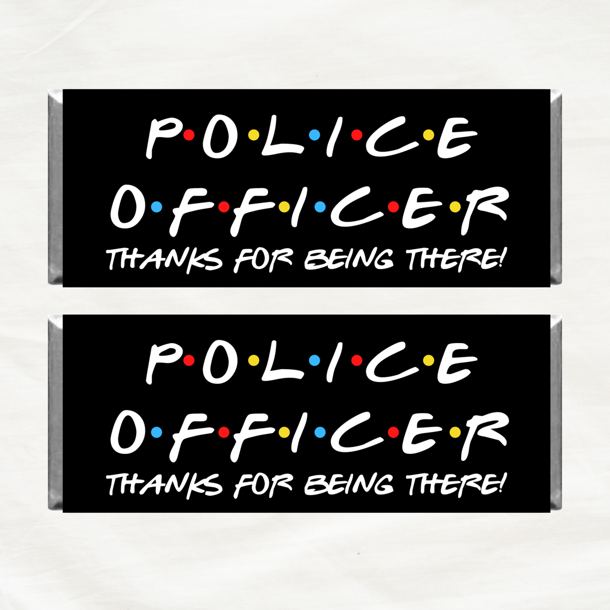 INSTANT DOWNLOAD Friends Themed Police Officer Chocolate Bar Wrappers ...