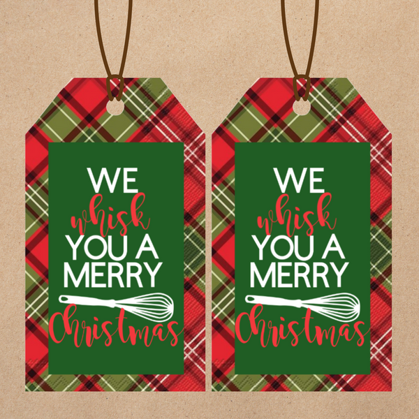 INSTANT DOWNLOAD We Whisk You A Merry Christmas Gift Tags