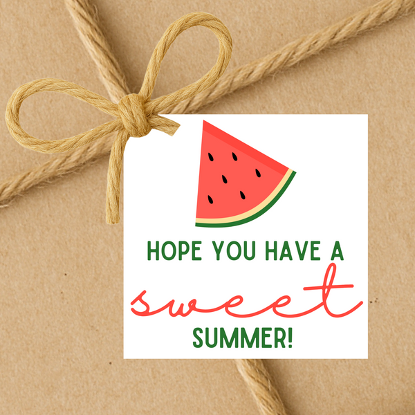 INSTANT DOWNLOAD Hope You Have A Sweet Summer Square Gift Tags 2.5x2.5