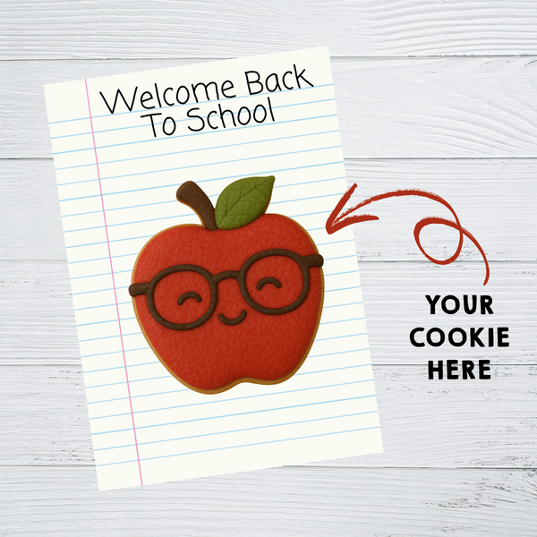INSTANT DOWNLOAD Welcome Back To School Notebook Cookie Cards 3.5x5