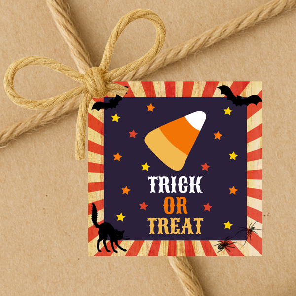 Halloween Trick Or Treat | Halloween Gift Tags | Instant Download | 2.5x2.5