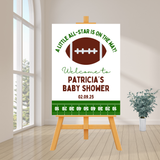 Editable A Little All-Star Is On The Way Baby Shower Welcome Sign | Football Theme | Instant Download | Canva Template | 18x24, 24x36