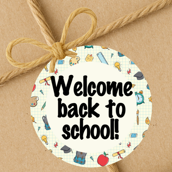 Welcome Back To School | Back To School Gift Tags | 2" Round Gift Tags | Instant Download