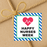 INSTANT DOWNLOAD Happy Nurses Week Gift Tags 2.5x2.5