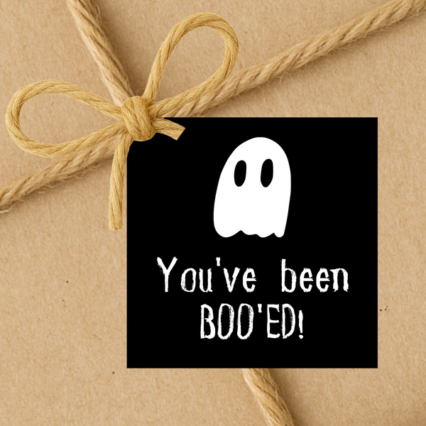 Halloween Ghost You've Been Boo'ed | Halloween Gift Tags | Instant Download | 2.5x2.5