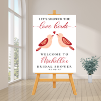 DIGITAL DOWNLOAD ONLY Let's Shower The Love Birds Bridal Shower Welcome Sign