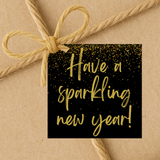 INSTANT DOWNLOAD Have A Sparkling New Year Square Gift Tags 2.5x2.5