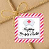 INSTANT DOWNLOAD Happy Nurses Week Square Gift Tags 2.5x2.5