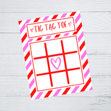 INSTANT DOWNLOAD Valentine's Day Tic Tac Toe Game Cards