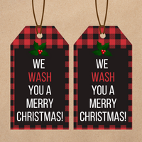 INSTANT DOWNLOAD Buffalo We Wash You A Merry Christmas Gift Tags
