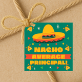 INSTANT DOWNLOAD Nacho Average Principal Square Gift Tags 2.5x2.5