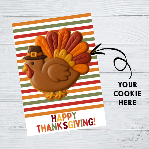 INSTANT DOWNLOAD Happy Thanksgiving Cookie Cards 3.5x5