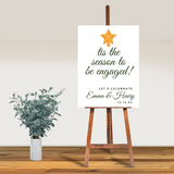 DIGITAL DOWNLOAD ONLY Christmas Tis The Season To Be Engaged Engagement Party Welcome Sign