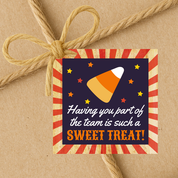 Having You Part Of The Team Is Such A Sweet Treat | Halloween Gift Tags | Staff Gift Tags | Instant Download | 2.5x2.5