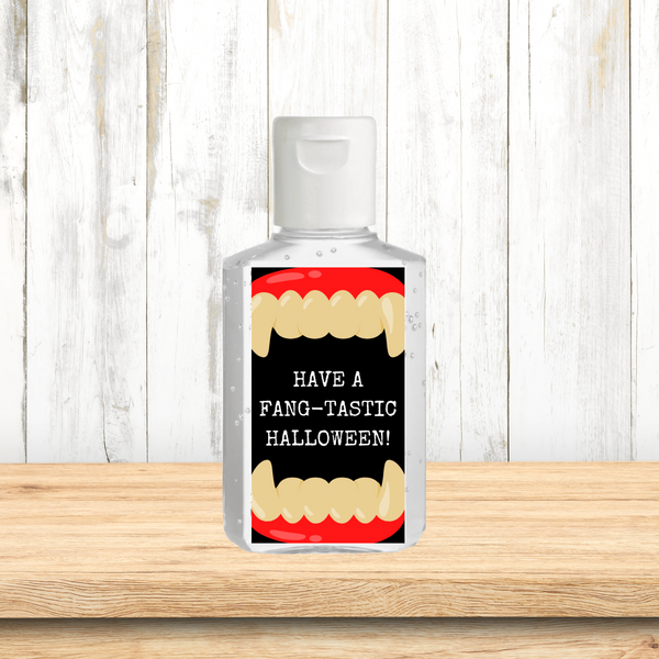 INSTANT DOWNLOAD Have A Fangtastic Halloween Hand Sanitizer Labels