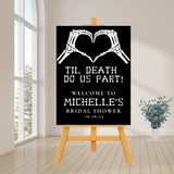 Editable Till Death Do Us Part Bridal Shower Welcome Sign | Halloween Theme | Instant Download | Canva Template | 18x24, 24x36