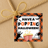INSTANT DOWNLOAD Have A Popping Halloween Square Gift Tags 2.5x2.5