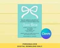 DIGITAL DOWNLOAD ONLY Bride & Co Bridal Shower Editable Invitation 5x7