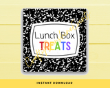 INSTANT DOWNLOAD Lunch Box Treats Back to School Square Gift Tags 2.5x2.5