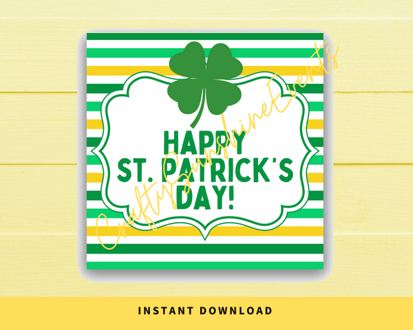 INSTANT DOWNLOAD Happy St. Patrick's Day Gift Tags 2.5x2.5